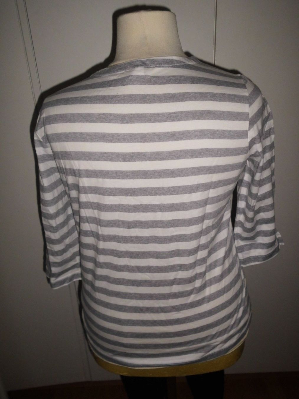 T-shirt: T-shirt blanc/gris rayé T. 46 – Nuovo (secondo la descrizione) da Marin-Epagnier venduto da Madja 2