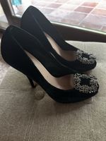 Scarpe eleganti nere Sebastian con fibbia gioiello Tg. 38