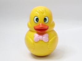 Vintage Stehaufmännchen Ente mit Glockenton
