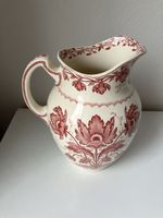 Sarregeumines Krug, rot-weiss Blumenmuster, Top Zustand!