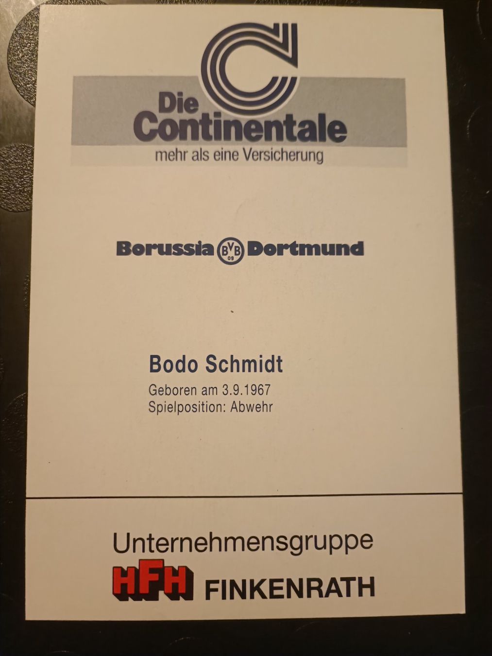 Autografi: Bodo Schmidt - BVB - Borussia Dortmund - Handsigniert – Usato da Menziken venduto da Artographs 1