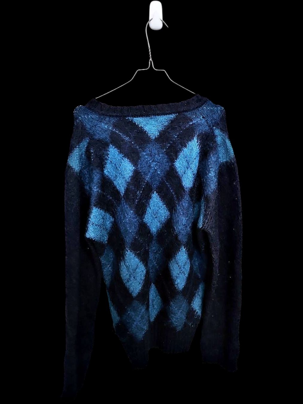 Lindeberg Maglioni & Felpe: J. Lindeberg Rautenmuster-Wollpullover - Marineblau & Blau – Usato da Zug venduto da vinokilo 3