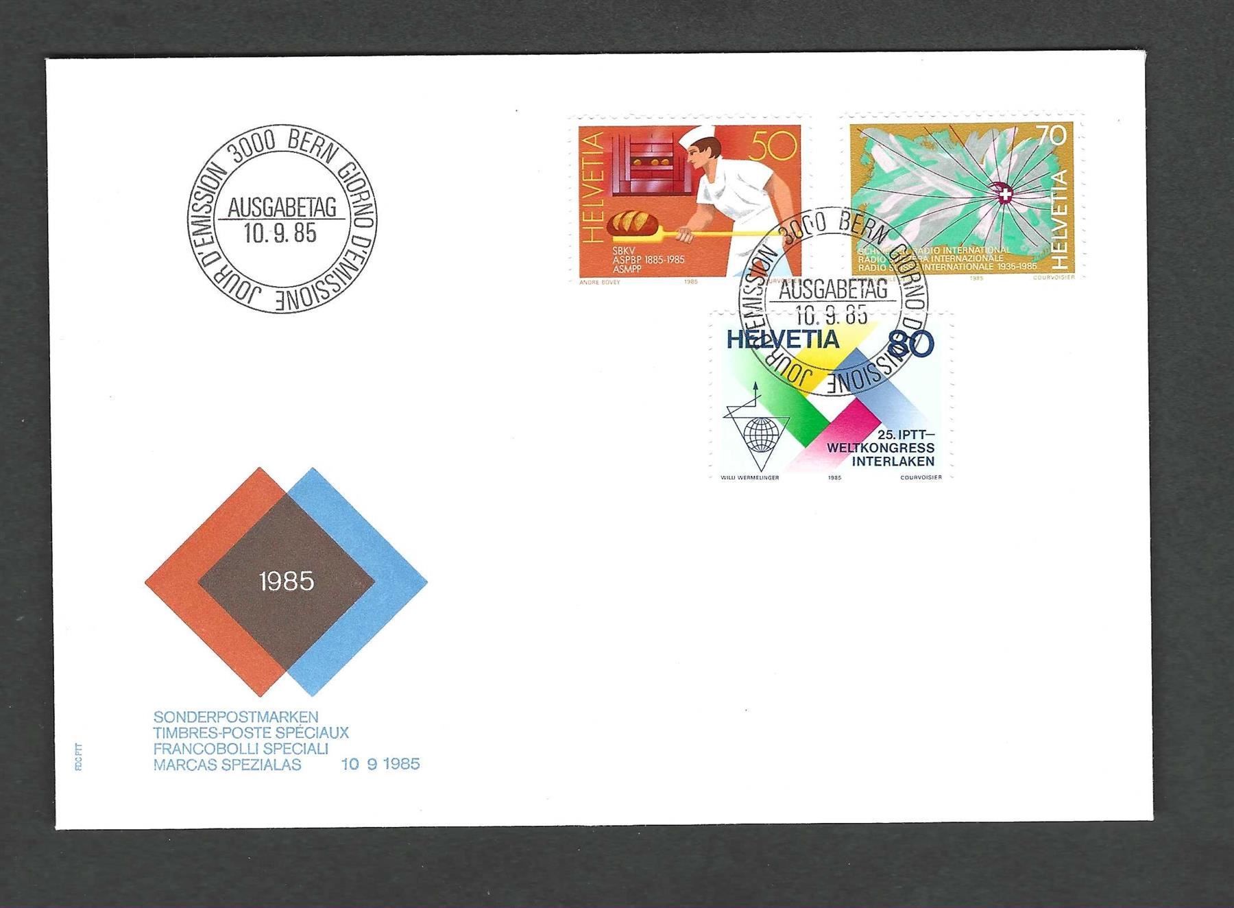 Tutti i francobolli: CH FDC Satz 1985 – Usato da Koblenz venduto da Markenhimmel