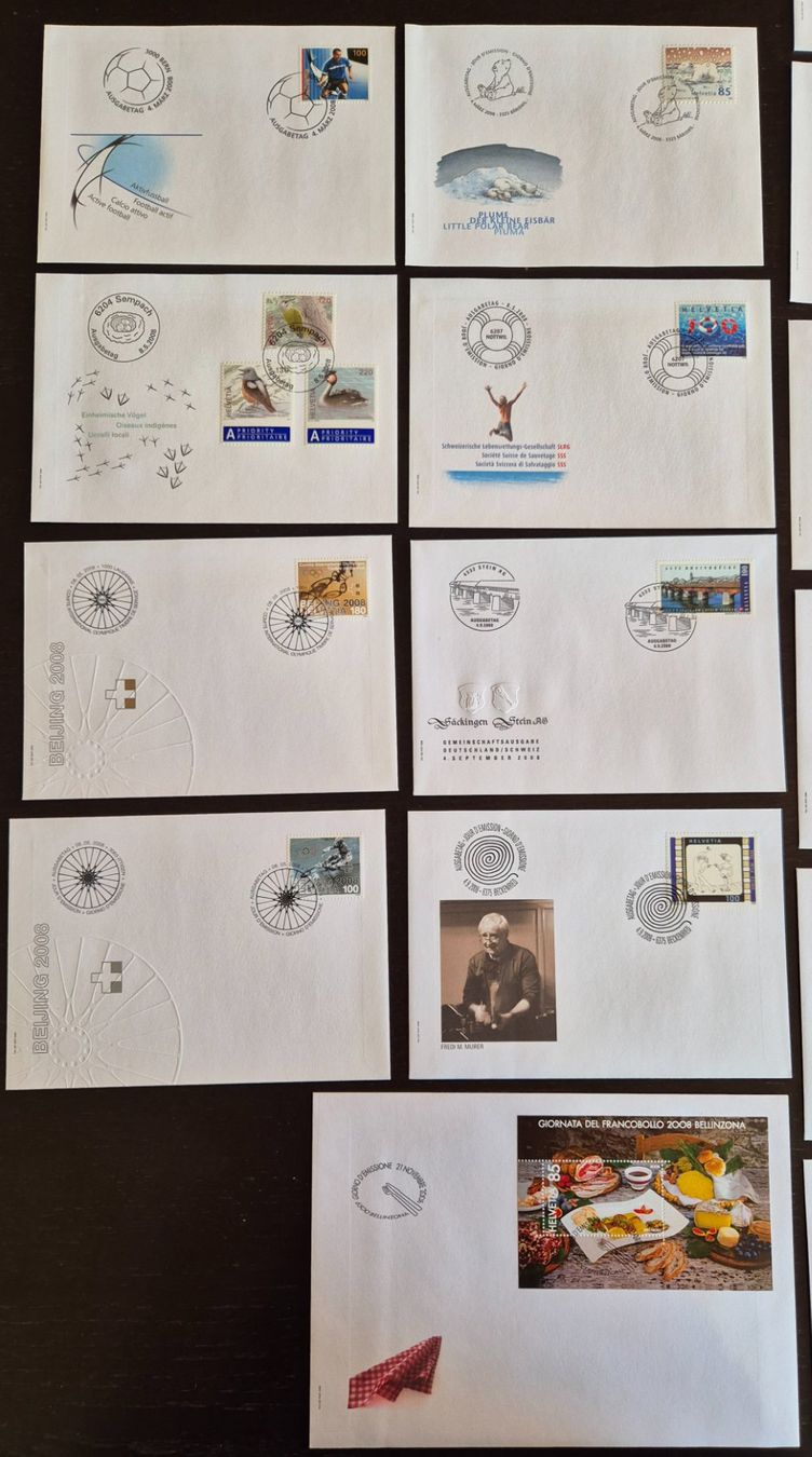 Alle Briefmarken: Jahresserie 2008 ET Briefe – Gebraucht aus Buus von papillon098 1
