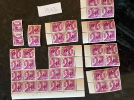 203z k33z Schloss Chillon Sammlung Viererblöcke postfrisch
