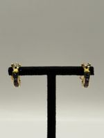 Boucles d’oreilles en or jaune serties de saphirs multicolor