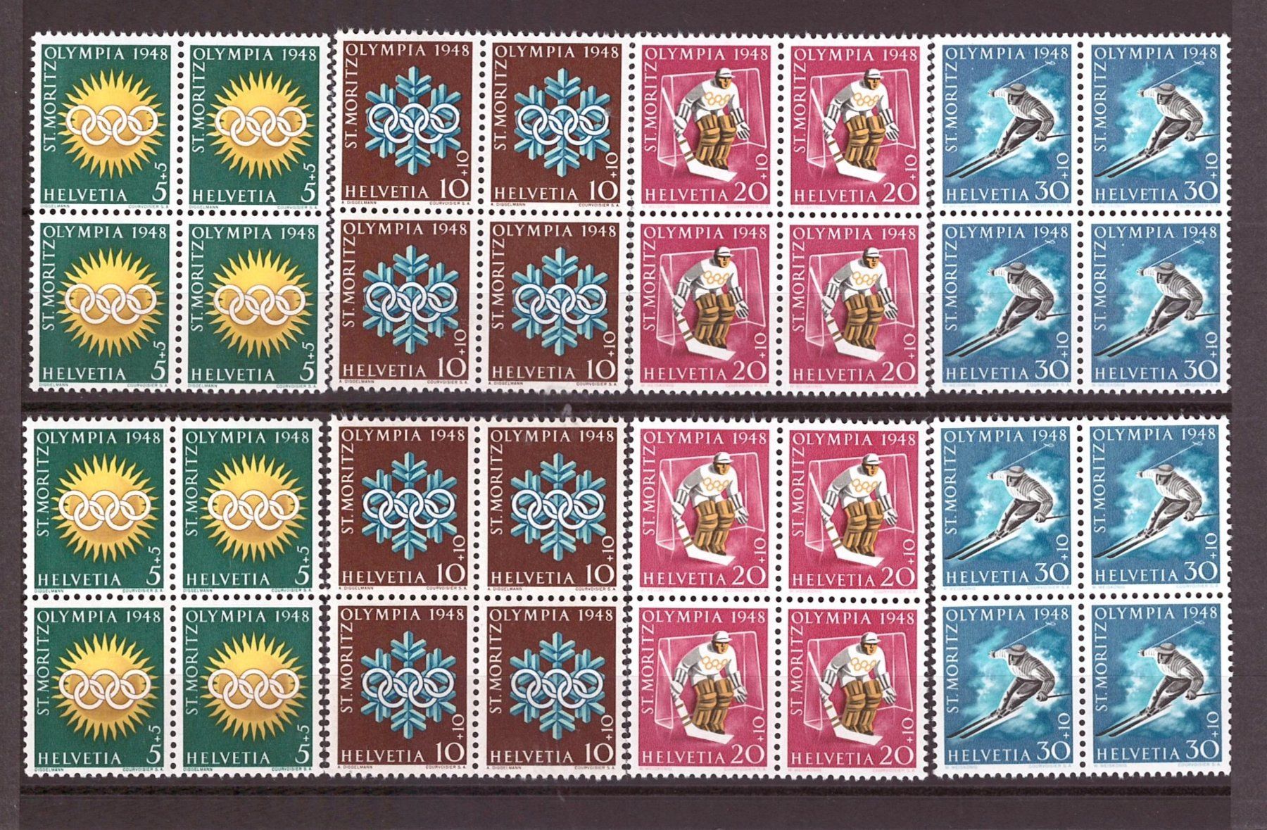 Tous les timbres: # 25 --- ST. MORITZ POSTFRISCH – Neuf (Voir description) à Dübendorf par Piero2