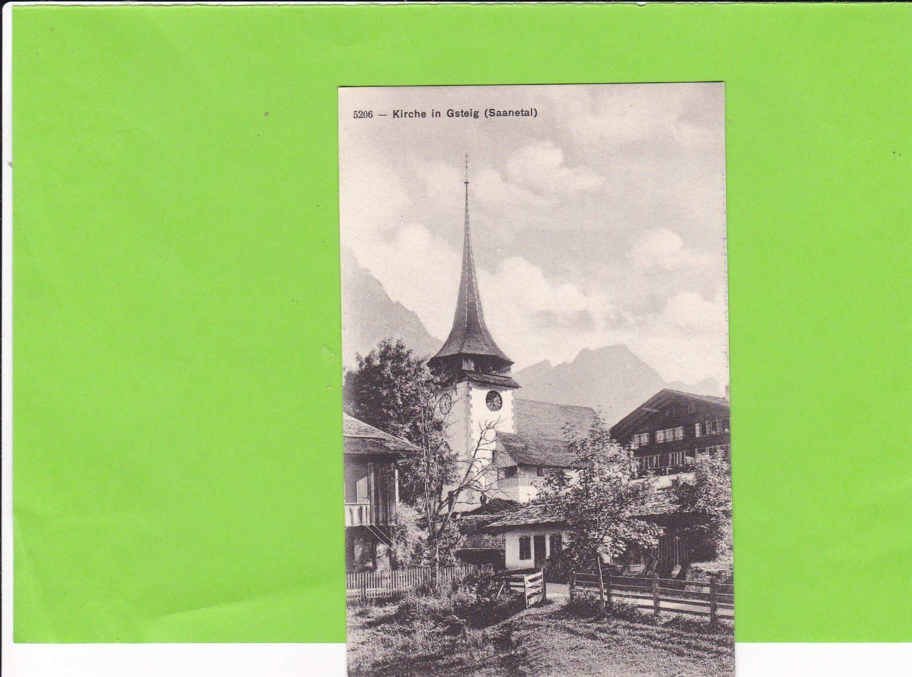Cartoline postali: Kirche in Gsteig (Saanetal) – Usato da St. Peterzell venduto da neckertal