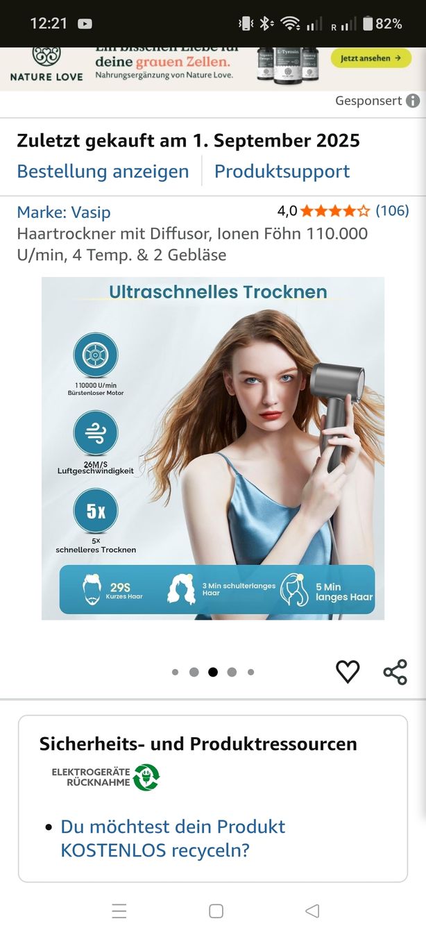 Föhn: Haartrockner Vasip mit Diffusor  – Gebraucht aus Aadorf von NadjaNightmare 3