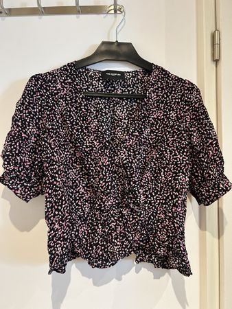 Chemisier The Kooples noir rose imprimé taille 1