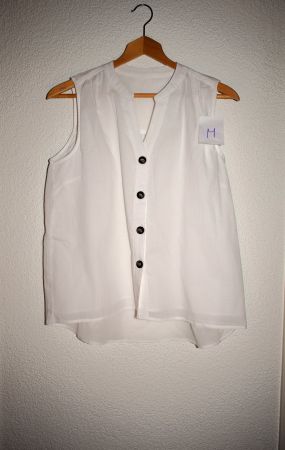 Weisse Sommerbluse Gr. M, Top Zustand, leicht & luftig!