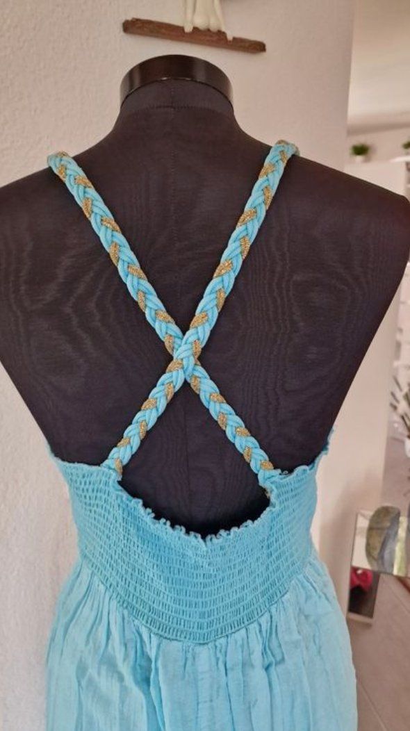 Vestiti: Hellblaues / Türkisfarbenes luftiges Sommerkleid – Usato da Zürich venduto da Nina100 1