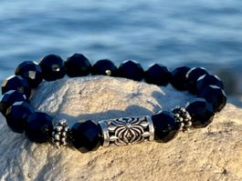 Black Onyx Bracelet - Sterling Silver