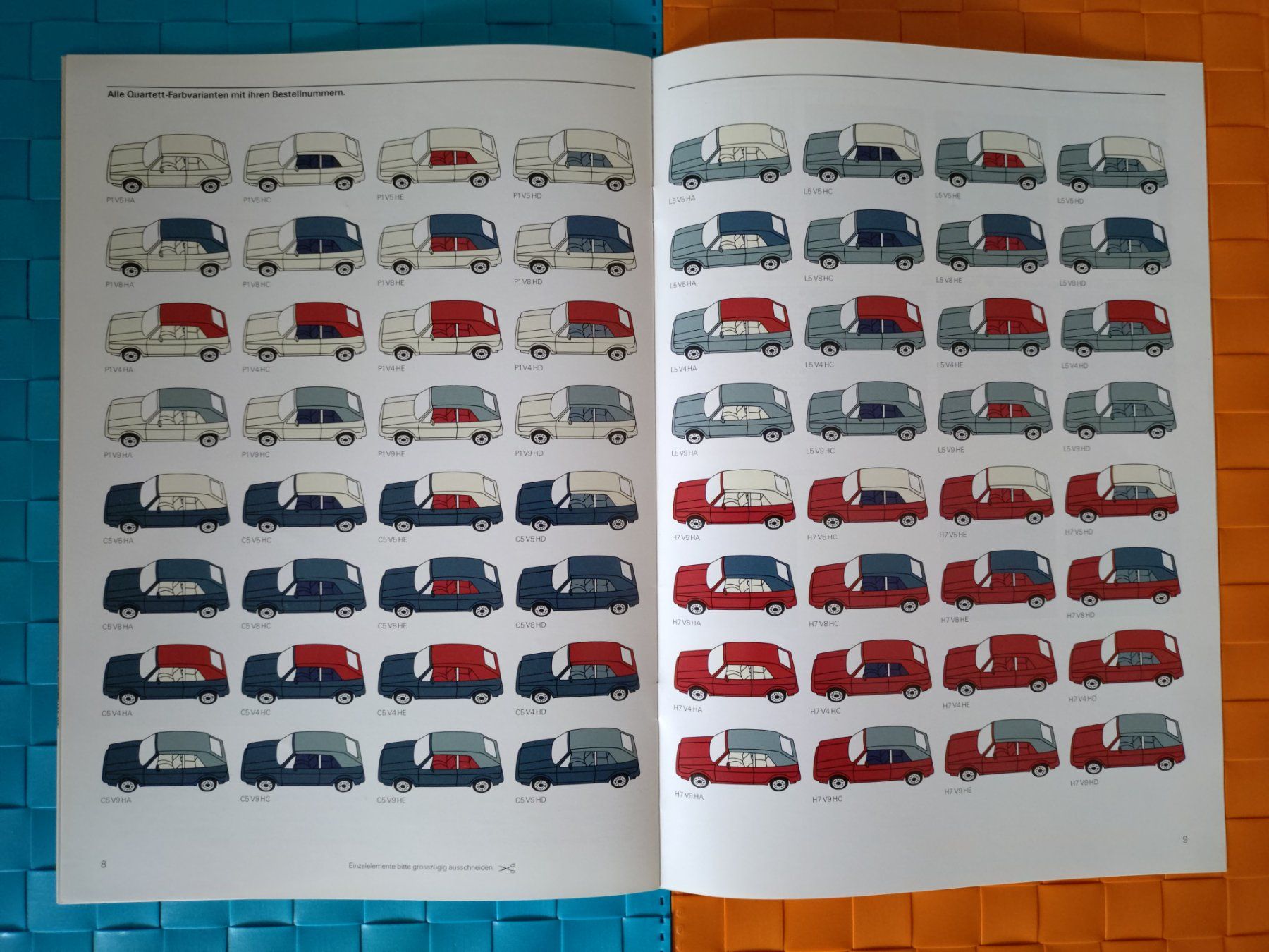 Riviste & Magazine: VW GOLF I CABRIO QUARTETT 1987 - Prospekt / Katalog – Nuovo (secondo la descrizione) da Viganello venduto da CARLiteratur 5