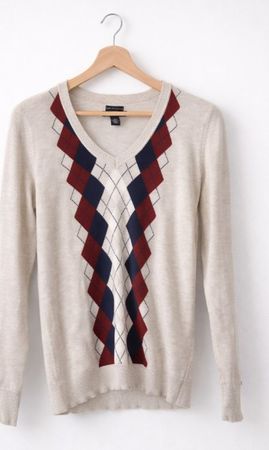 Vintage Tommy Hilfiger V-Ausschnitt Oberteil Size S
