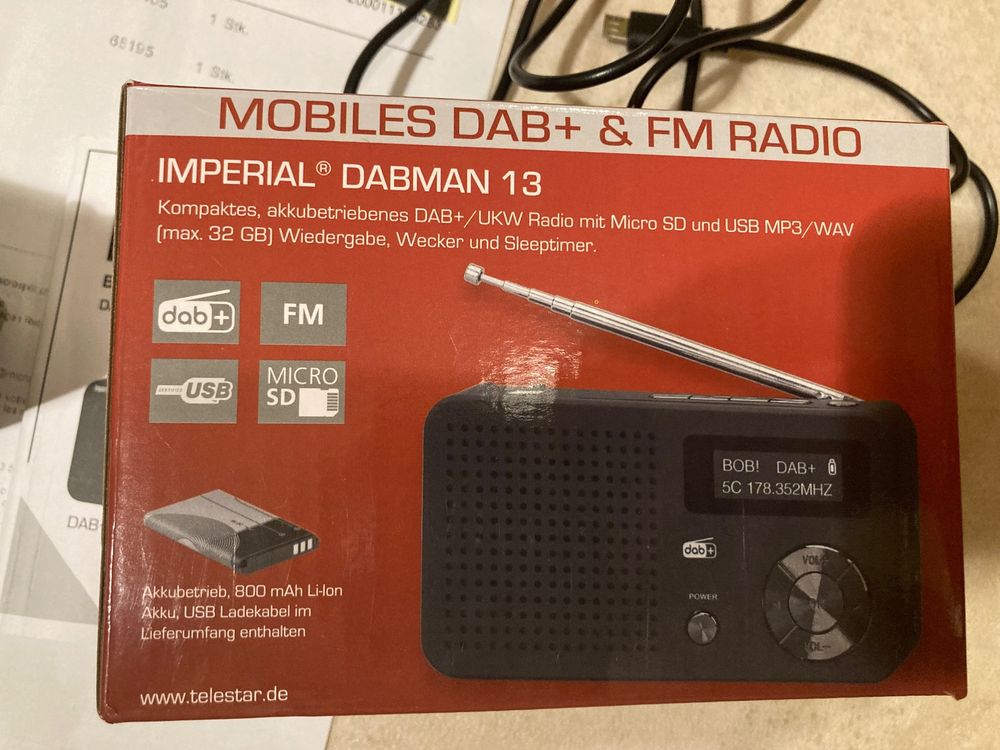 Imperial Radio Portable I110 Aspect Bois - Radio Internet Design Rétro Élégant Marron