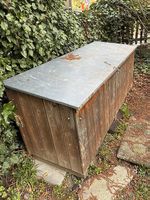 Gartenkiste Holz mit Metalldeckel