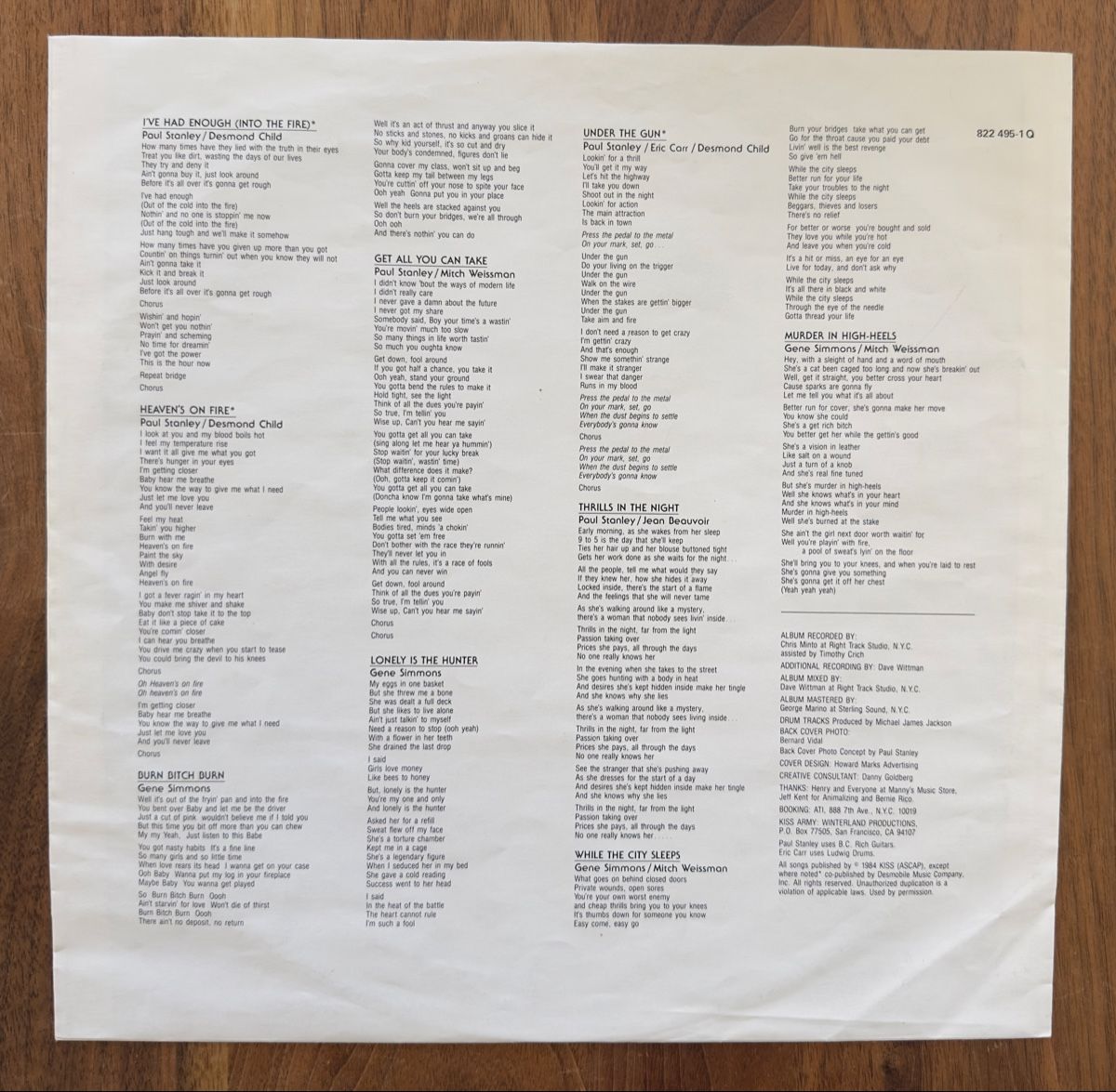Schallplatten: VINYL KISS "ANIMALIZE" MADE IN GERMANY – Gebraucht aus Brigerbad von Marcelo79 4