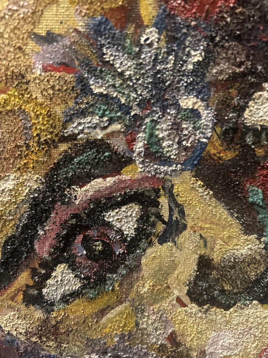 Dipinti: Gerber Gemälde "Bewegungs-Wahn" 83/87, Originalzustand – Usato da Glarus venduto da KunstWerkEr-LS87 4