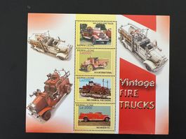 Sierra Leone Feuerwehrauto Vintage Block **  Luxus (B674)