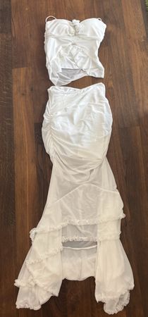 Weisses Kleid 2-teilig