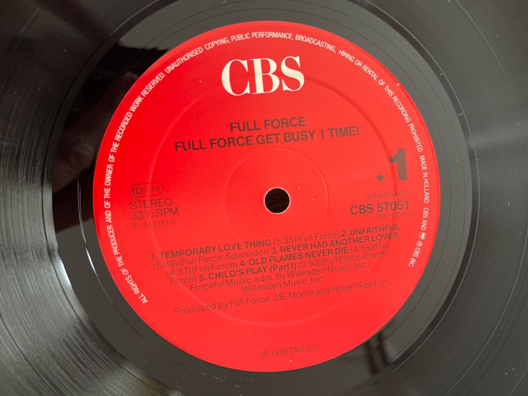 Schallplatten: A323/Full Force - Full Force Get Busy 1 Time! – Gebraucht aus Frutigen von Philippe_jsp 2