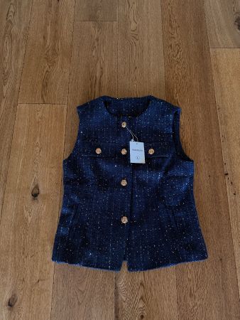 Elegante Weste, neu mit Etikett, Grösse L, dunkelblau!
