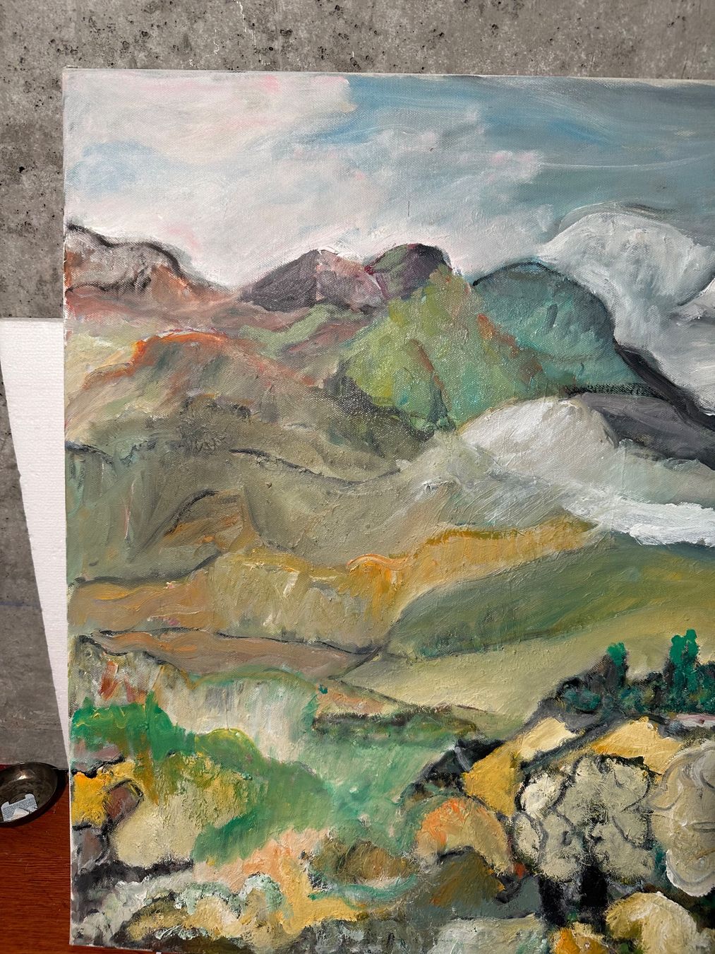 Dipinti: Ölgemälde Landschaft Berge See – Usato da Lausanne venduto da vas_mbk2 4