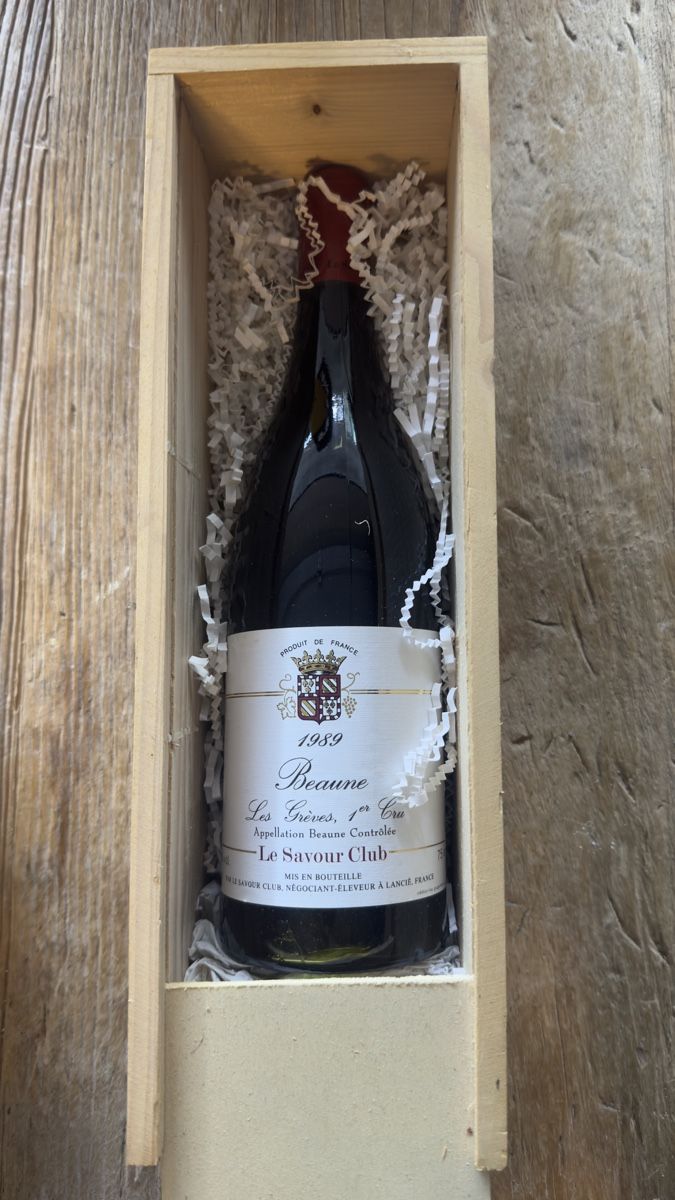 Vino: Beaune 1er Cru "Les Grèves" 1989 – Nuovo e nell'imballaggio originale da Collonges venduto da 2D_Collector 1
