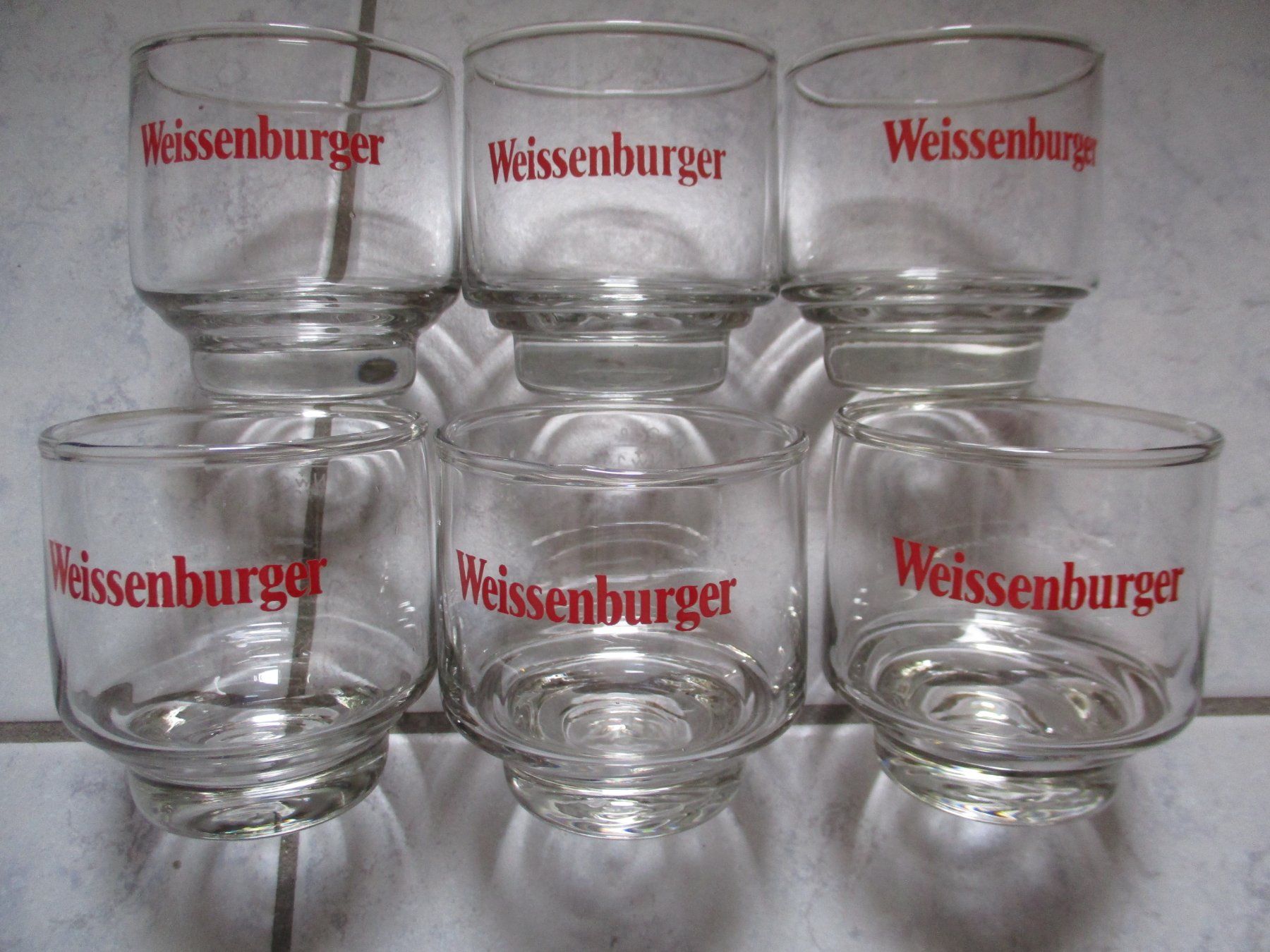 Bicchieri: 6 Gläser Weissenburger 1972 – Usato da Birsfelden venduto da alles-muss-raus