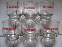6 Gläser Weissenburger 1972