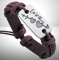 💖 Vintage Lederarmband mit Herz und Pfeil 🤎💫