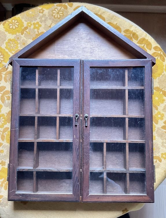Staubgeschützte Figurenvitrine Holzvitrine Setzkasten Mit Acrylglas – 80x52x12 Cm, Wand- & Standregal, Staubgeschützt Für Sammlerstücke