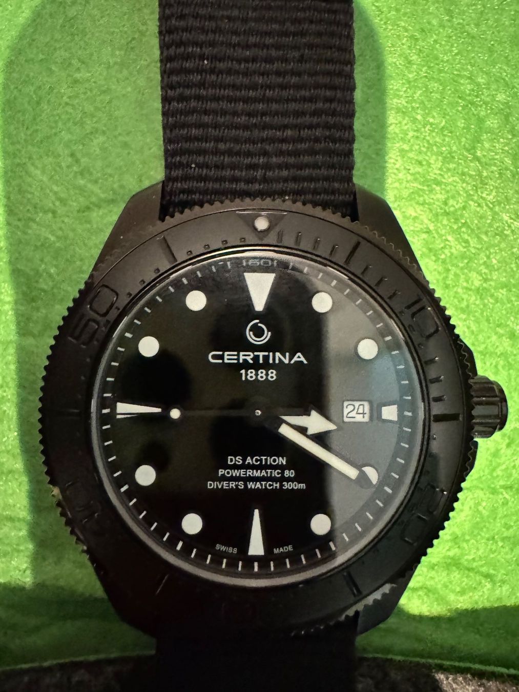Certina Orologi: Certina DS Action Diver Powermatic 80 Black Full Set – Usato da Höri venduto da Swisschocolate