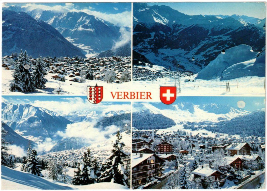Cartoline postali: Verbier - 4 Bild AK – Usato da Binningen venduto da Mountainrider