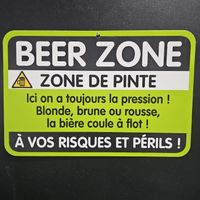 Panneau décoration humoristique "Beer Zone" neuf