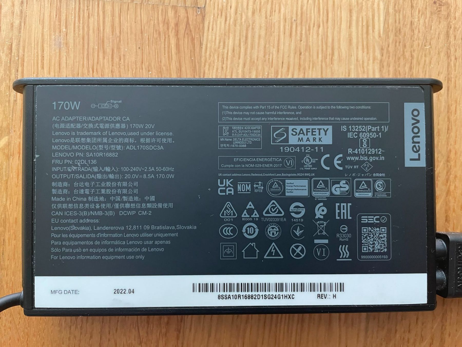 Lenovo Caricabatterie: Lenovo Original Netzteil 170W Ladegerät Slim Tip – Usato da Glattpark(Opfikon) venduto da Carpri 1