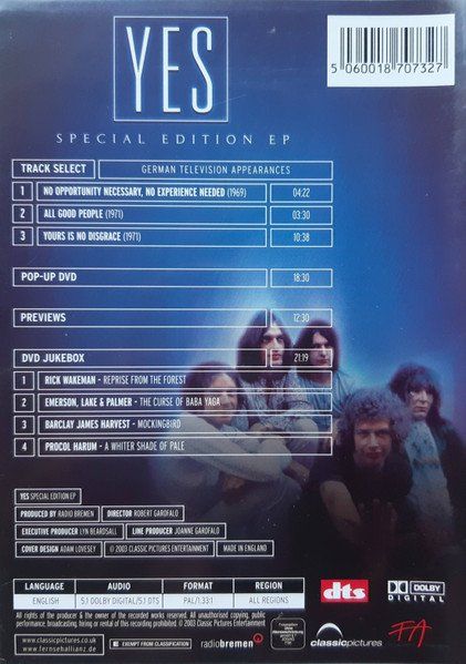 Alle DVDs: Yes: Special Edition EP DVD – Neu und originalverpackt aus Steinhausen von Vilivinili 1