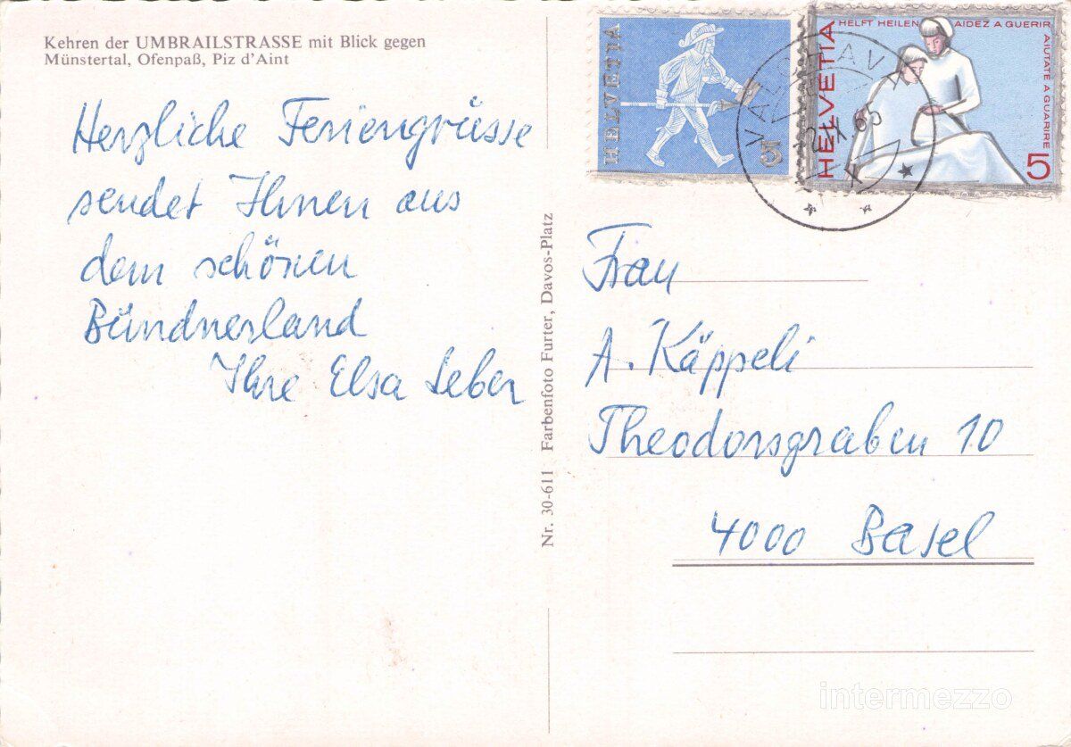 Ansichtskarten: Postauto // 1965 FBW Umbrail Pass – Gebraucht aus Basel von intermezzo12 1