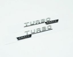 2x Emblem Schriftzug Turbo 4Matic AMG Mercedes