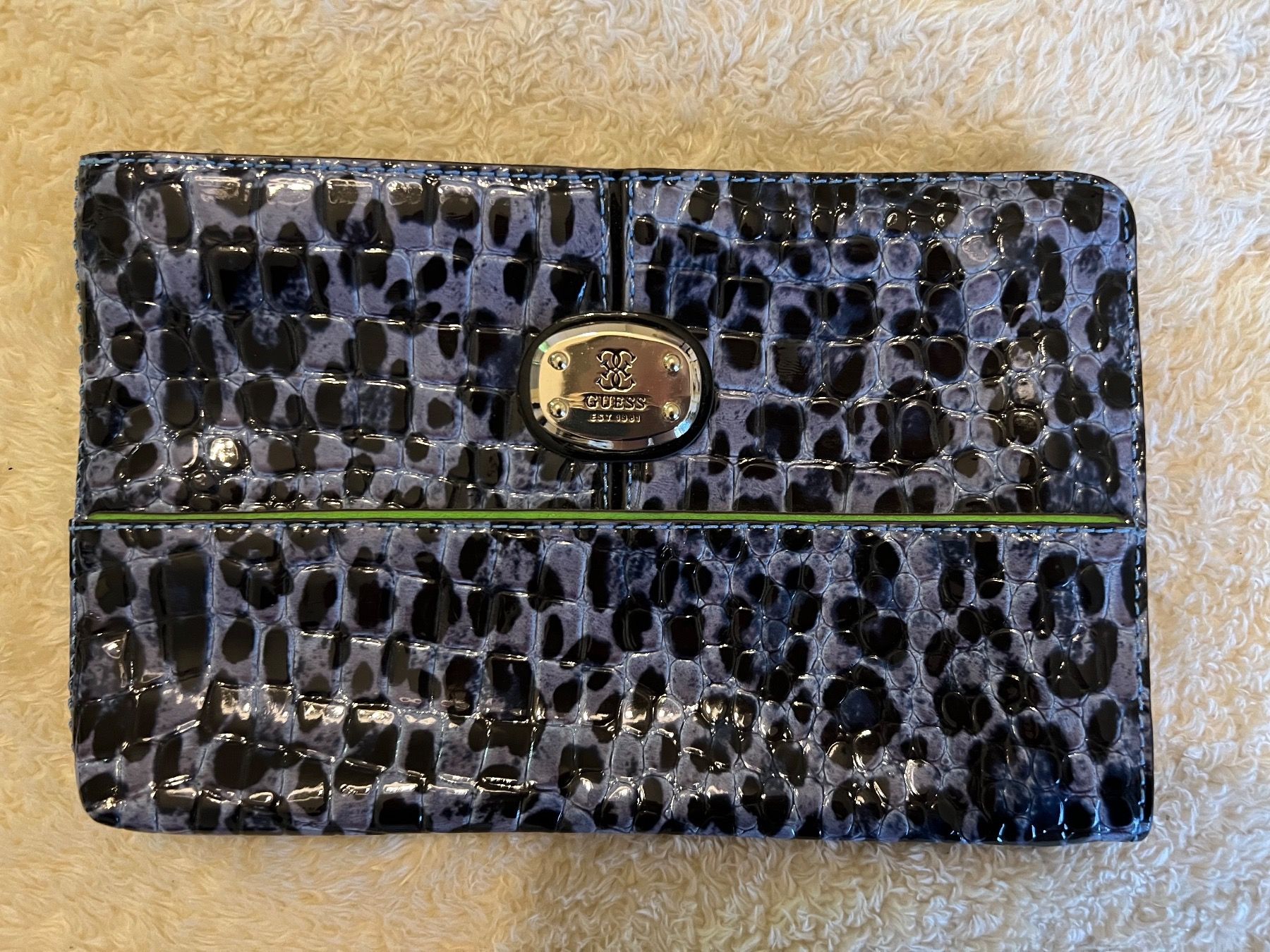 Guess Borse da donna: Guess Clutch - Blue & leopard pattern – Usato da Dübendorf venduto da ClaraS.