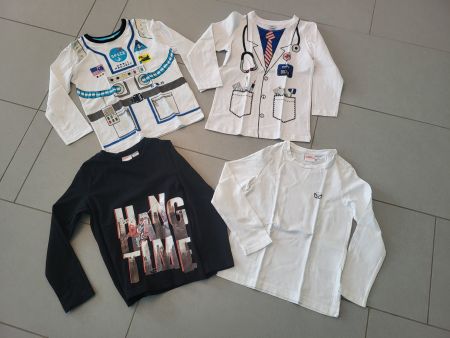 Langarm Shirts 4 Stk gr. 122 ( 3 ganz neu)