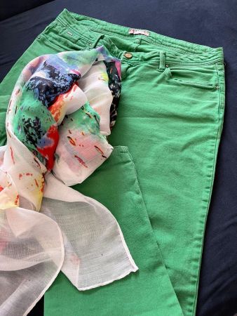 Hose Grün Grösse 40/42 mit passendem Foulard