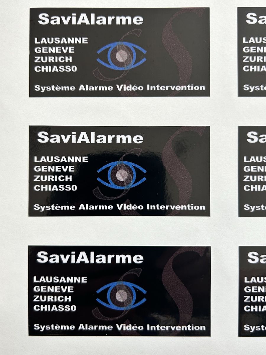 Alarmanlagen: Stickers système alarme – Neu (gemäss Beschreibung) aus Thierrens von Bigla 1