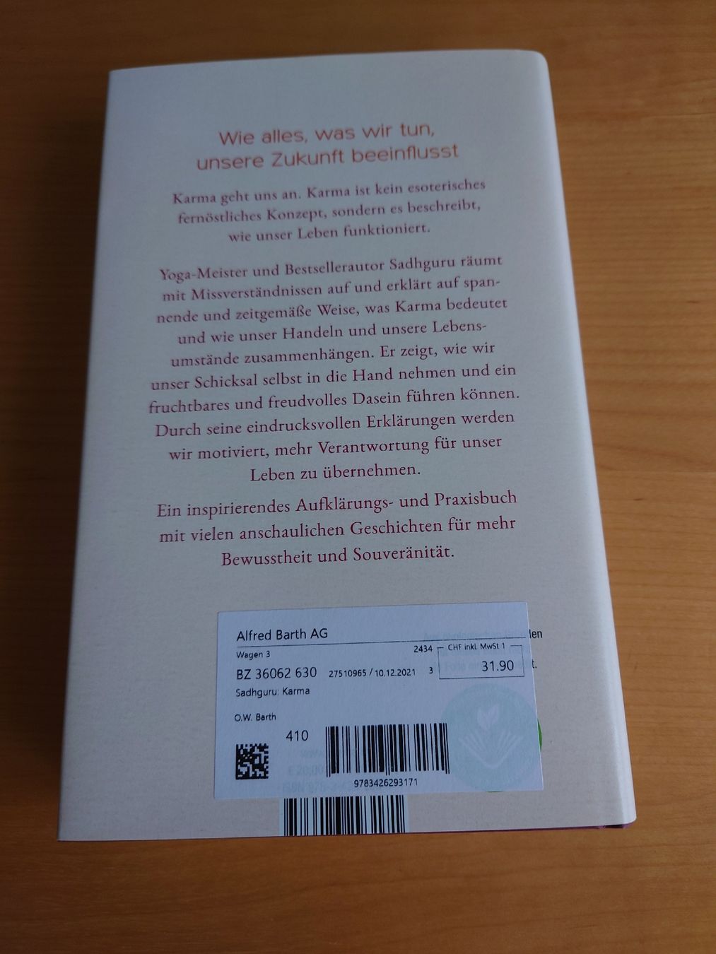 Libri: Karma - Sadhguru - Buch (Deutsch) – Nuovo (secondo la descrizione) da Zürich venduto da ber_cqx5 2