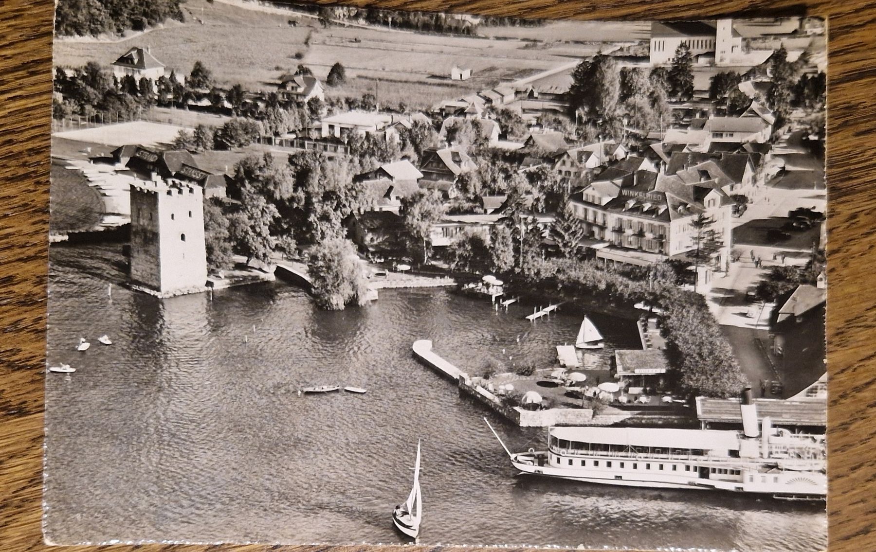 Cartoline postali: Hotel Winkelried, Dampfschiff, Stansstaf 1949 – Usato da Ebikon venduto da Donar50
