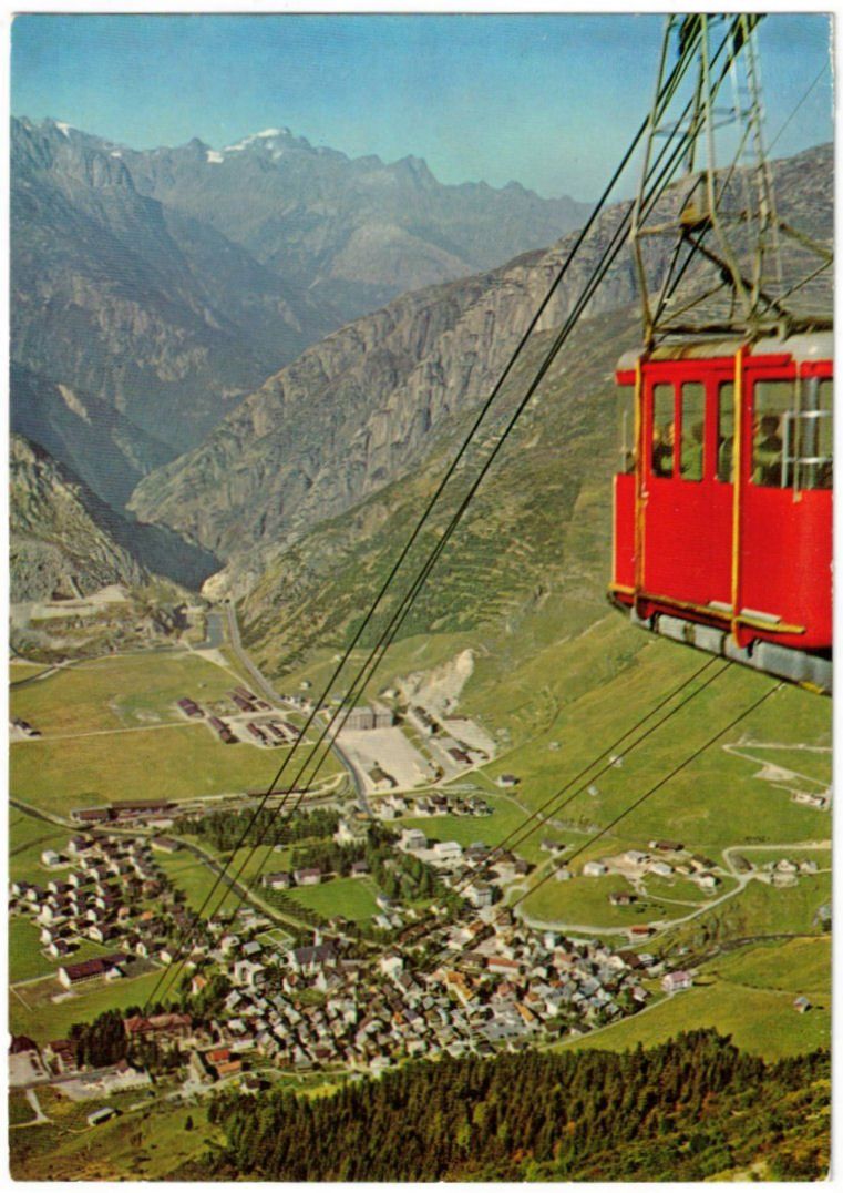 Cartoline postali: Andermatt - Luftseilbahn Andermatt--Gurschenalp – Usato da Binningen venduto da Mountainrider