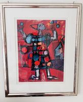 Rudolf Mirer 1992 Clown signierte Originalgrafik Bild