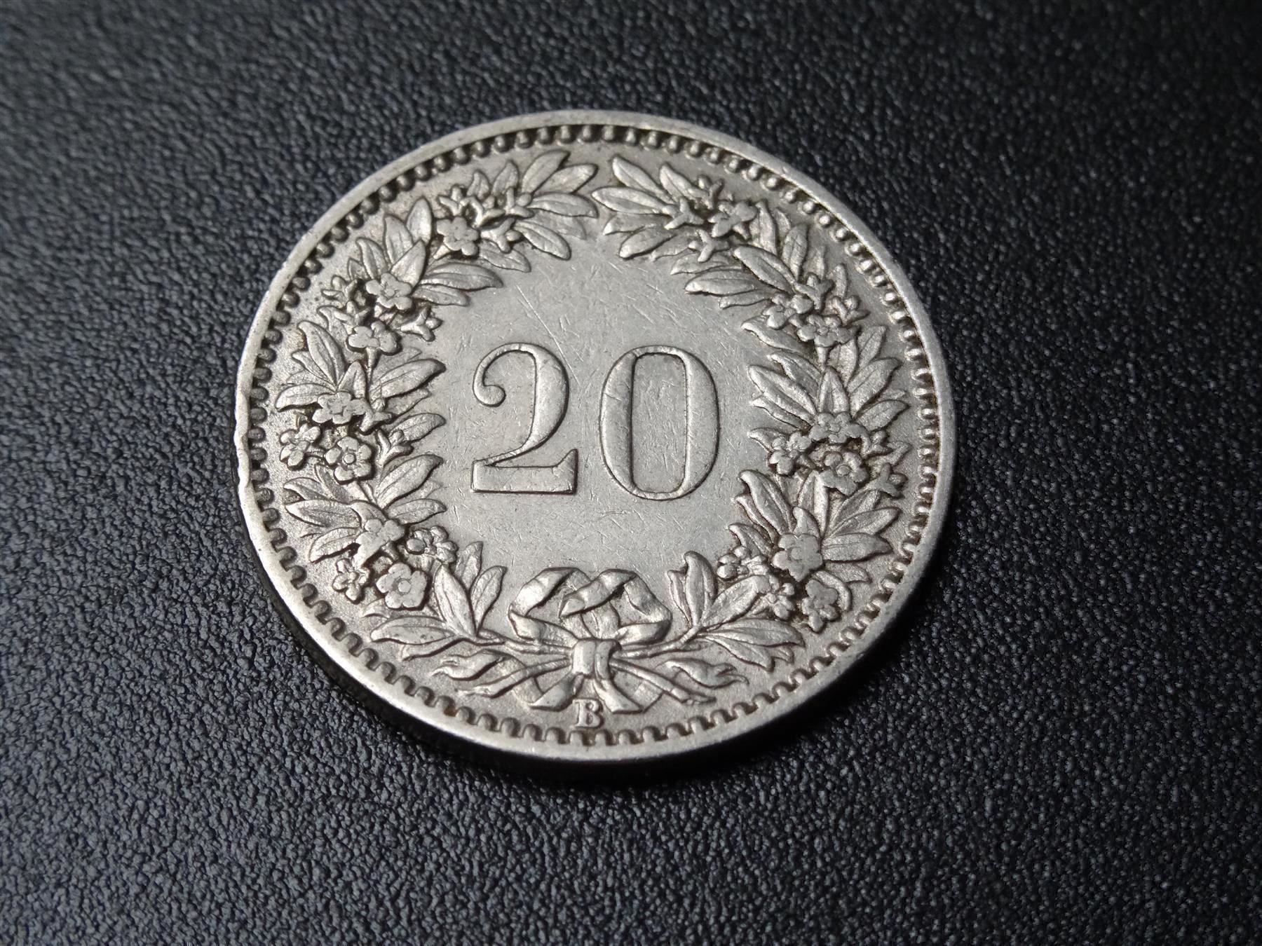 Alle Münzen: Schöner 20 Rp. 1919 ab Fr. 2.-- – Gebraucht aus Lupfig von JUTA09 1