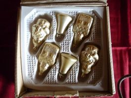 6 Weihnachtskugeln Christbaumschmuck  Weihnachtsmann Advent